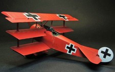 Listing image for 1:34 Scale Red Baron Fokker DR1 WWI German Fighter Triplane Aircraft Model Kit