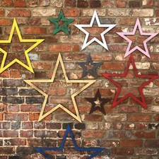 Listing image for industrial metal rustic STARS sign lettering WALL DECOR vintage HOME BARN STAR