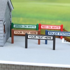 Listing image for Model Railway Station Name - Custom OO Gauge Platform Sign - 1:76 Scale