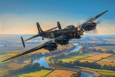 Listing image for Lancaster Bomber Style Aircraft Canvas Picture Print Wall Art -Artist Impression