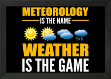 Listing image for Weather is Game Weatherman Framed Wall Art Poster Canvas Print Picture