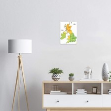 Listing image for British Weather Map Funny Art Wall Art UK Art UK Gift Art Print Poster Wall Art