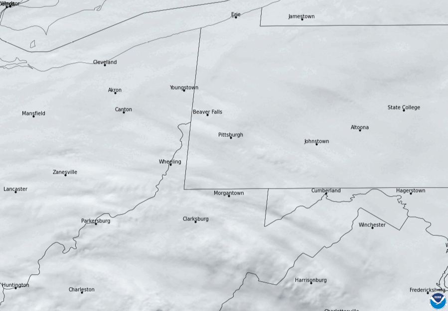 Meteor Exploding Over Pennsylvania (2022-01-01 GOES-16) Untitled